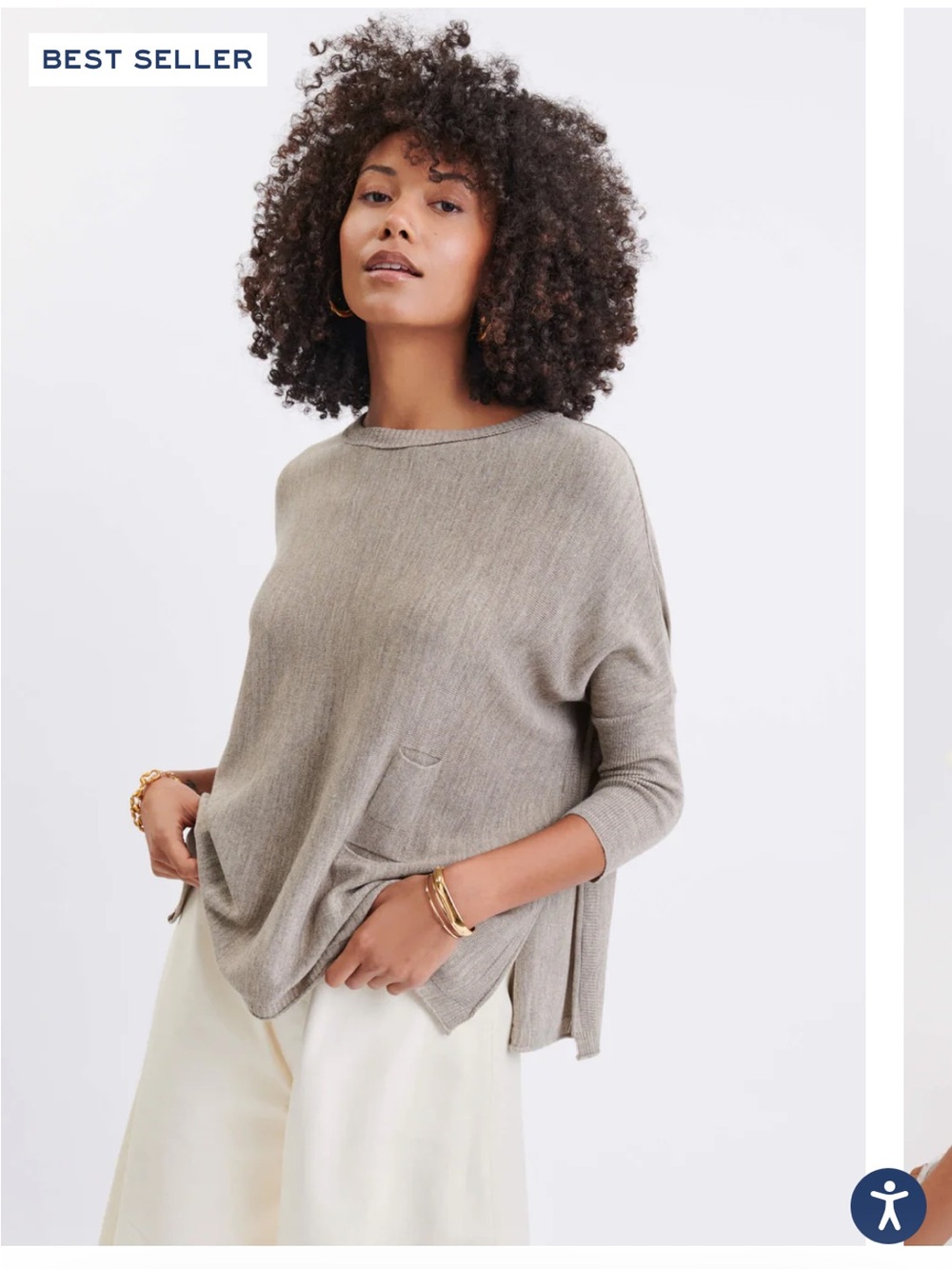 Mersea Catalina one size Women's Relaxed Pocket Sweater -